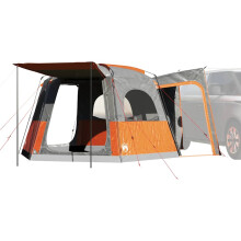 Berkfield Car Tent 4-Person Grey and Orange Waterproof