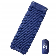 Berkfield Self Inflating Camping Mattress with Pillow 1-Person Navy Blue