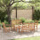 Berkfield Garden Sofa Set 5 pcs Natural Solid Teak Wood 1