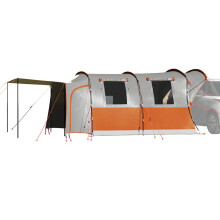 Berkfield Car Tent 4-Person Grey and Orange Waterproof