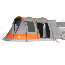 Berkfield Car Tent 2-Person Grey and Orange Waterproof