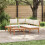 Berkfield Garden Sofa Set 4 pcs Brown and Cream 1