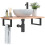 Berkfield Shelf Brackets for Washbasin 2 pcs Black Rectangular Steel 1
