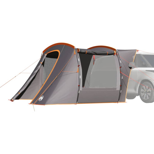Berkfield Car Tent Grey and Orange Waterproof