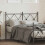 Berkfield Metal Replace Headboard Black 120cm 1