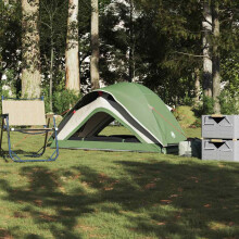 Berkfield Camping Tent 1-Person Green Waterproof