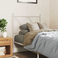 Berkfield Metal Replace Headboard White 80cm