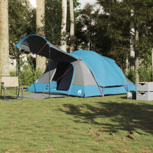 Berkfield Family Tent Tunnel 8-Person Blue Waterproof