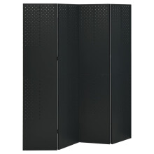 Berkfield 4-Panel Room Divider Black 160x180 cm Steel