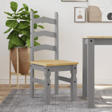 Berkfield Dining Chairs 2 pcs Corona Grey 42x47x107 cm Solid Wood Pine