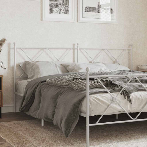 Berkfield Metal Replace Headboard White 180cm