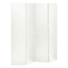 Berkfield 4-Panel Room Divider White 160x180 cm Steel