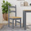 Berkfield Dining Chairs 2 pcs Grey 40x46x99 cm Solid Wood Pine 1