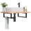 Berkfield Shelf Brackets for Washbasin 2 pcs Black Rectangular Steel 1