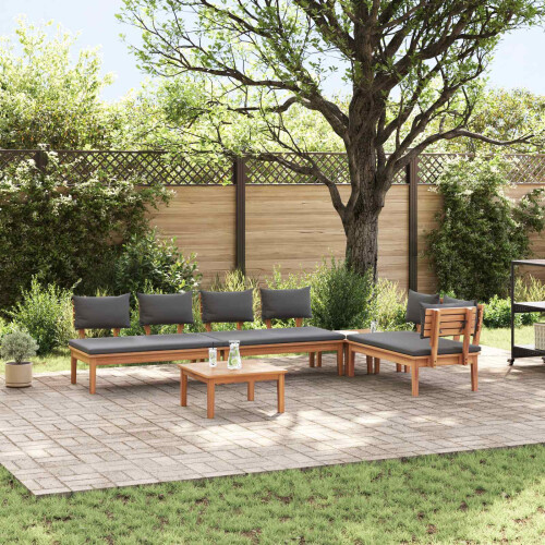 Berkfield Garden Sofa Set 5 pcs Brown and Grey