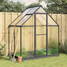 Berkfield Greenhouse with Base Frame Anthracite 169x114x202 cm Aluminium