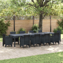 Berkfield Garden Table Anthracite 350 x 100 x 74 cm Poly Rattan