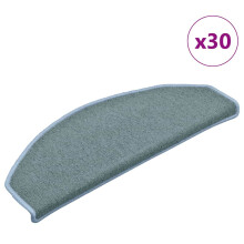 Berkfield Stair Mats 30 pcs 65x24x4 cm Sea Blue Half Round Large