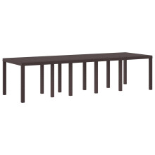 Berkfield Garden Table Brown 300 x 100 x 73 cm Poly Rattan