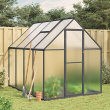 Berkfield Greenhouse with Base Frame Anthracite 224x169x195 cm Aluminium