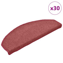 Berkfield Stair Mats 30 pcs 65x24x4 cm Bordeaux Half Round Large