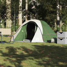 Berkfield Family Tent Cabin 6-Person Green Waterproof