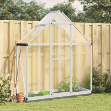 Berkfield Greenhouse with Base Frame Silver 169x58x202 cm Aluminium
