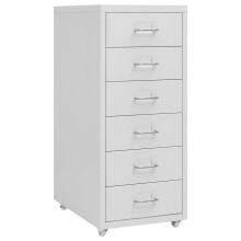 Berkfield Mobile File Cabinet Grey 28x41x69 cm Metal