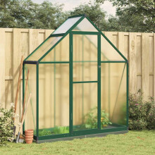 Berkfield Greenhouse with Base Frame Green 169x58x202 cm Aluminium