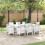 Berkfield Garden Dining Set 9 pcs White Polypropylene 1