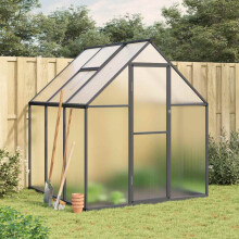 Berkfield Greenhouse with Base Frame Anthracite 169x169x195 cm Aluminium