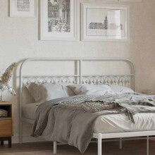 Berkfield Metal Replace Headboard White 150 cm