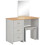 Berkfield Dressing Table with Mirror and Stool Grey 104x45x131 cm 2