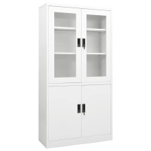 Berkfield Office Cabinet White 90x40x180 cm Steel