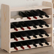 Berkfield Wine Rack with Top Board 67.5x25x60 cm Solid Wood Pine