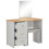 Berkfield Dressing Table with Mirror and Stool Grey 104x45x131 cm 3