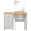 Berkfield Dressing Table with Mirror and Stool Grey 104x45x131 cm 4