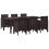 Berkfield Garden Dining Set 7 pcs Brown Polypropylene 1