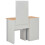 Berkfield Dressing Table with Mirror and Stool Grey 104x45x131 cm 5