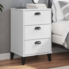 Berkfield Bedside Cabinet VIKEN White Engineered Wood
