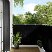 Berkfield Balcony Screen Black 120x700 cm 100% Polyester Oxford