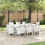 Berkfield Garden Dining Set 9 pcs White Polypropylene 1