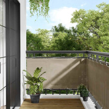 Berkfield Balcony Screen Taupe 75x800 cm 100% Polyester Oxford