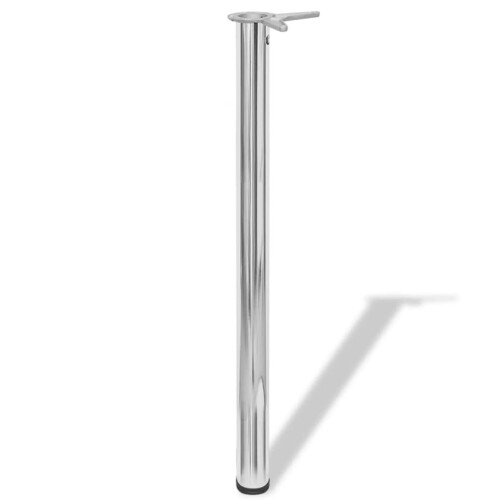 4 Height Adjustable Table Legs Chrome 870 mm 1