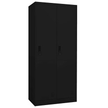 Berkfield Wardrobe Black 80x50x180 cm Steel