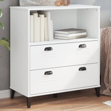 Berkfield Bookcase VIKEN White 80x40x90 cm Engineered Wood