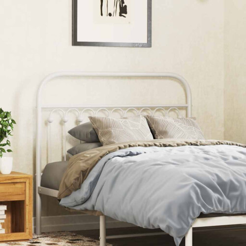 Berkfield Metal Replace Headboard White 107 cm