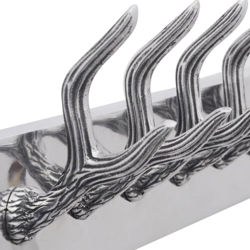 Aluminium Wardrobe Hook Coat Rack Hat/Tie Hanger Silver 2