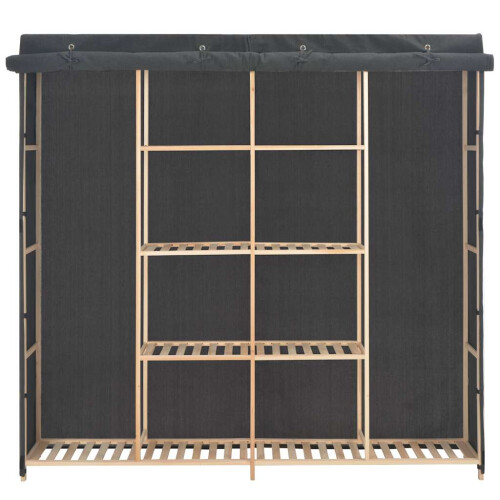 Berkfield Wardrobe Grey 173x40x170 cm Fabric 1