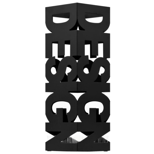 Berkfield Umbrella Stand Design Steel Black 1